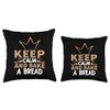 Keep Calm Bread Making Design For Bread Maker Throw Pillow