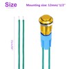 DMiotech 1/2 Inch Stainless Steel Momentary Push Button Switch Domed