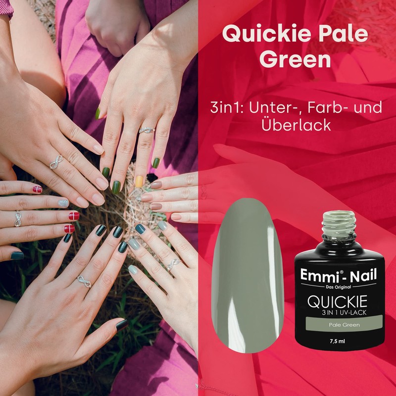 Emmi Nail Quickie Pale Green 3-in-1 (mystical green L043), LED
