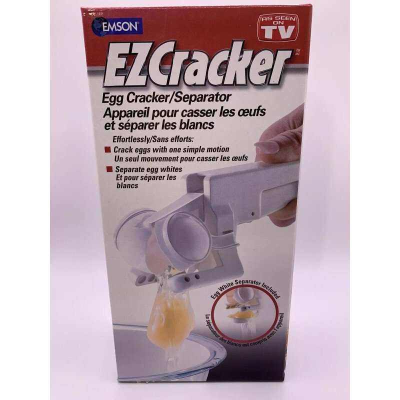 Emson EZCracker Handheld Egg Cracker & Yolk Separator Kitchen Tool