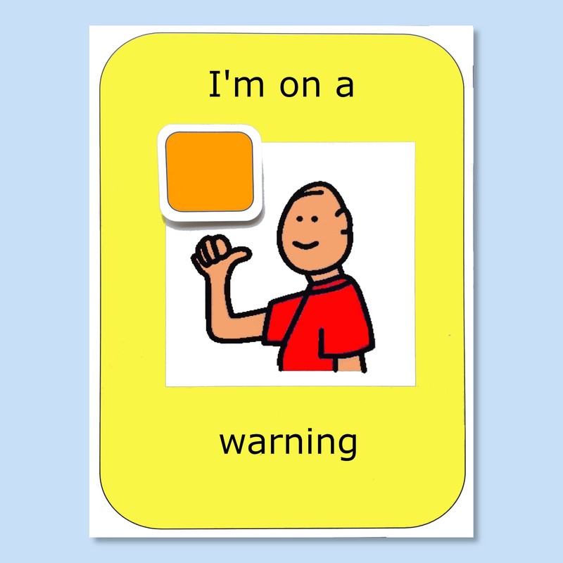 Visual Behaviour Warning Board – Traffic light Behaviour Symbol Card