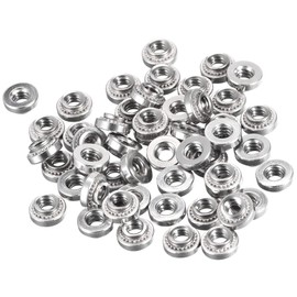 uxcell Self -Clinching Nuts,#6-32 x 0.11-Inch Stainless Steel Rivet Nut Round Head Steel Metal Sheet Mounting Hardware Fastener 100pcs