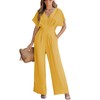 CUPSHE Womens Summer Jumpsuit V-Neck Short Dolman Sleeve Overall Wide