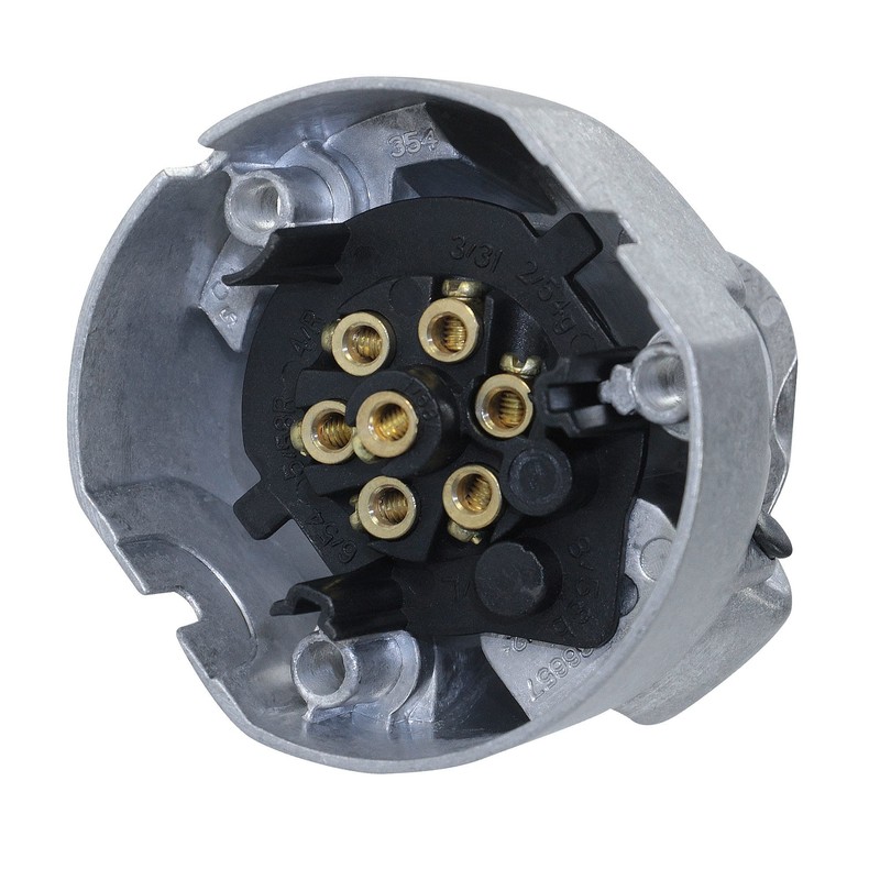 7-poles female socket metal aluminium jaeger