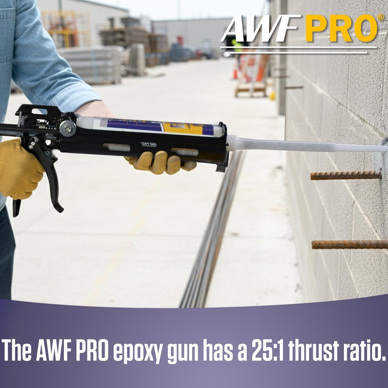 AWF PRO Dual Cartridge Epoxy Gun for 400mL, 450mL, 600