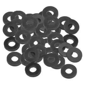 PATIKIL M10 Rubber Flat Washer, 40 Pack 10mm ID 22mm OD 3mm Thick Sealing Spacer Gasket Ring for Faucet Pipe Water Hose Fastener Bolt, Black