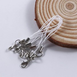 ZhangyiHot 20 Pcs White Lanyard Phone Ring Strap,Cell Phone Backpack Lanyard, Lobster Clasp,Cellphone Strap Charm Cords for Cell Phone ID Card Badge Décor, 1