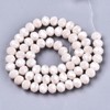 10 Strands Briolette Faceted Rondelle Glass Beads 8x6mm Shiny Pearl