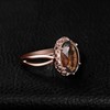 JewelryPalace Oval 5.7ct Real Smoky Quartz Solitaire Ring Women's Giant