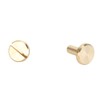 50 Set Binding Rivet Round Flat Head Brass Slot Screw