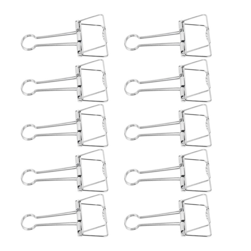 51mm 30pcs Binder Clips Strong Clamping Force Metal Hollow Tail
