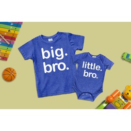 Unordinary - Conjunto de regalos para niños pequeños, hermano mayor, hermano, hermano, hermanos, niños, juego de bebé, Azul carbón, Kids (6Y) / Baby (3-6M)