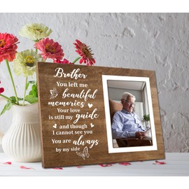 Memorial Picture Frame, Brother Picture Frame, Sympathy Gifts for Loss of Loved Brother, Bereavement Gifts for Loss of Brother, Remembrance Picture Frame or Memorial Gift, Fits 4 x 6 In Photo