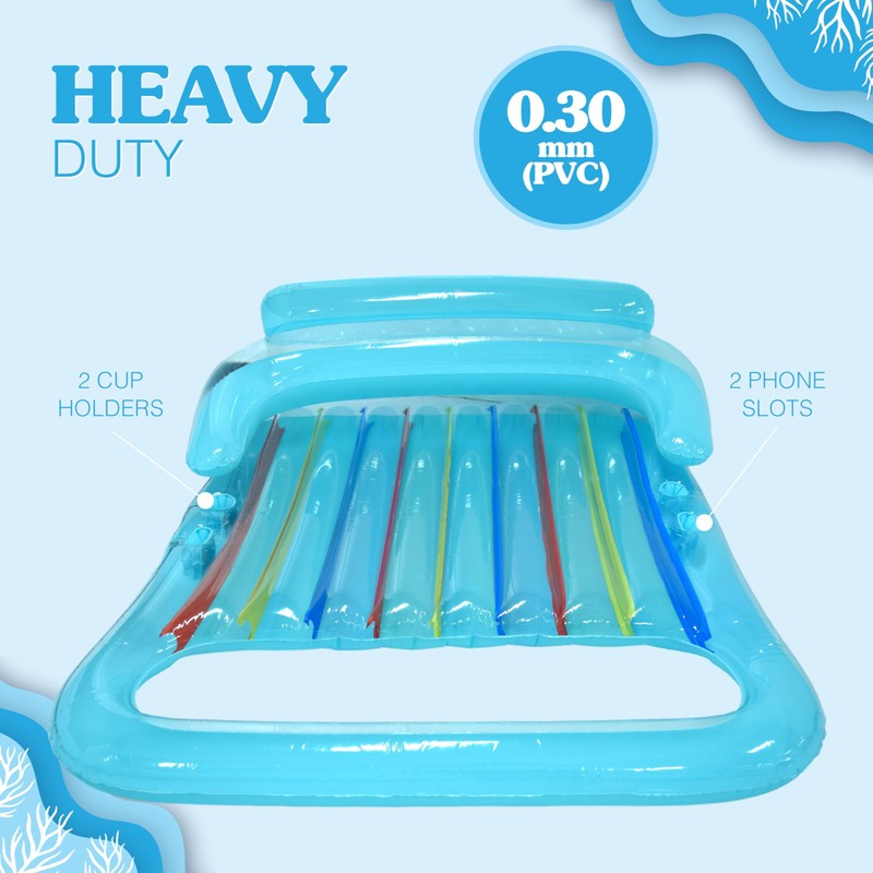 4E's Novelty 2 Person Inflatable Pool Lounger Float for Two