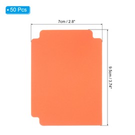 PATIKIL Trading Card Dividers 3.7x2.8 inch,50 Pack Plastic Page Dividers Playing Card Separators for Games Playing Card Sports Office Gathering Storage Supplies,Orange
