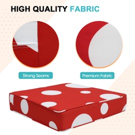 EAGLE PEAK Outdoor Deep Seat Patio Seat Cushion Set, 25 x 25 x 5 inch, 2-Piece Back Chair Cushion, Set of 1, Red Mushroom