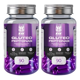 Glúteo Peptonas Kiv Crecimieto Muscular 90 Cáps 2 Frascos