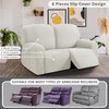 ULTICOR Reclining Loveseat Slipcover, 48" - 65" L, 6-Piece Jacquared