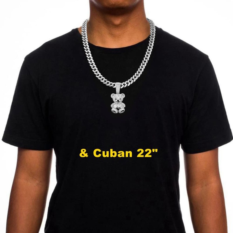 Mens Hip Hop Iced Out Chain Necklaces Silver Gold Monkey