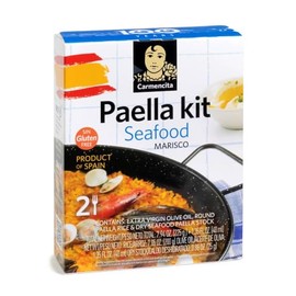 Carmencita. Seafood Paella Kit with Saffron. 255g (8.99oz). 2 servings.