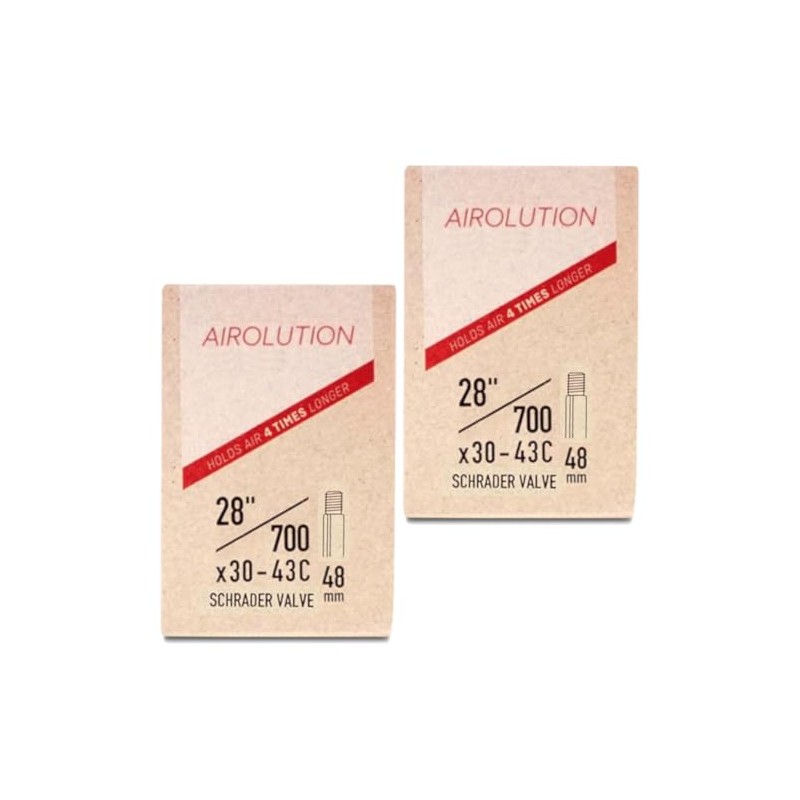 Airolution 700 x 30-43c Bike Inner Tubes with Schrader Valve