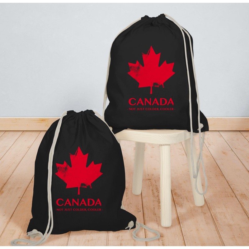 Vintage Gym Bag with Writing “Canada, Not Just Colder, Cooler”