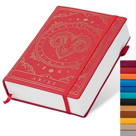 Constellations A5 Dotted Hardcover Journal Notebook, 100gsm 400pages Writing Paper, Bullet Organizers Notebook for Women, Men, Teens (Aries)