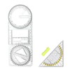 1 x Multifunctional Geometric Ruler, Maths Drawing Ruler, Drawing Stencil,