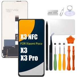 Replacement for Xiaomi Poco X3 | X3 Pro | X3 NFC LCD Screen for Xiaomi MZB07Z0IN M2007J20CI M2102J20SG M2007J20CG Touch Screen Digitizer Assembly LCD Display with Repair kit