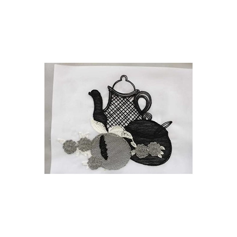 Householdfurnishing Embroidered Kitchen Window Pair Curtains Set Rod Pocket with