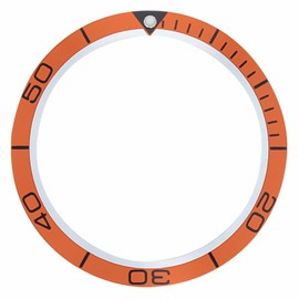 Ewatchparts BEZEL INSERT COMPATIBLE WITH 45.5MM OMEGA SEAMASTER PLANET OCEAN XL 2900.50 2208.50 ORANGE