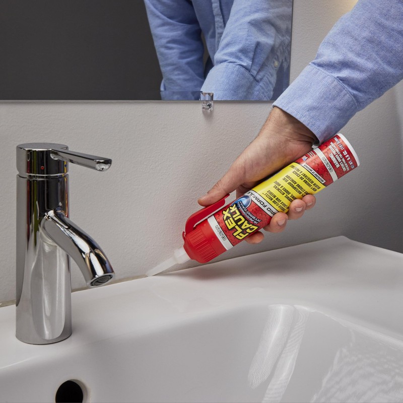 Flex Caulk, Calafateo Híbrido de Alto Rendimiento, Impermeable y resistente