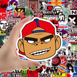 100PCS Rock and Roll Stickers, Punk & Retro Music Vinyl Decals for Laptop, Guitar, Skateboard, Motorcycle, Car & Luggage, Trendy Rock and Roll Aesthetic Stickers for Music Lovers & DIY Decoration