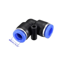 M METERXITY Pack of 5 90° Angle Press Connecting Air Pipe Fittings for Trasport Air Water Application for Outdoor/Industrial (8 mm Blue Black)