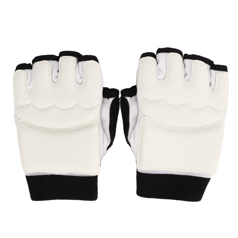 1 Pair Taekwondo Gloves Breathable Elastic Half Finger Kickboxing Boxing
