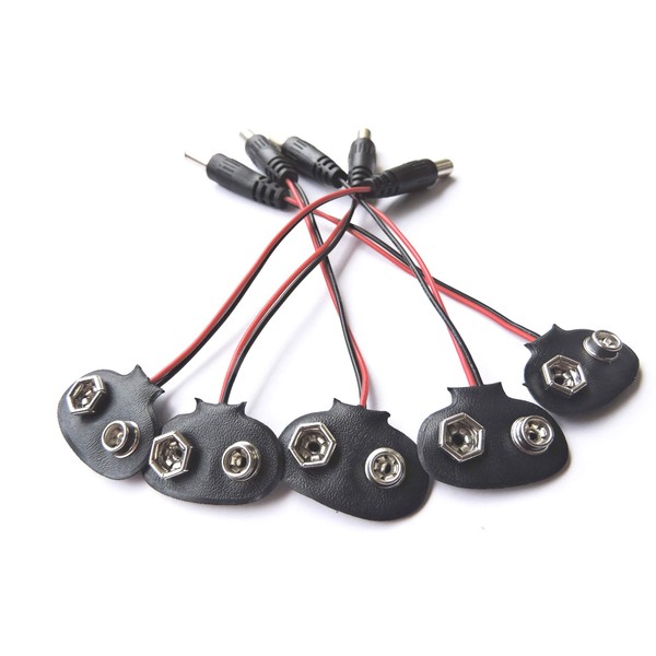 AspenTek 9v Clip para batería con Conector DC Macho de