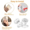 MOROBOR Clear Cabinet Drawer Knobs, 24pcs Self-Adhesive Diamond Crystal Shaped