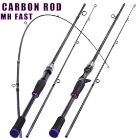 Sougayilang  fishing Rods,IM7 Spinning Rod & Casting Rod, 2 Pc Strong Quality Baitcasting Rod with Super Polymer EVA Handle Mh Fast - Color: Casting rod