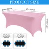 Stretchable Tablecloths,Pink Spandex Fitted Tablecover 6ft Washable Stretch Spandex Table