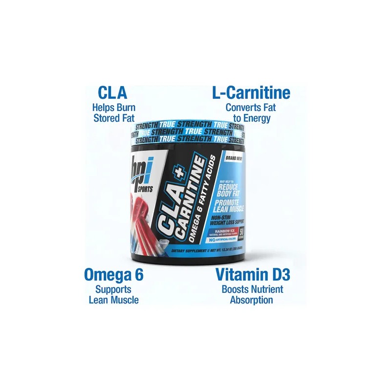 Bpi Clacarnitine Rainbow Ice 50 Porciones Sin Cafeína
