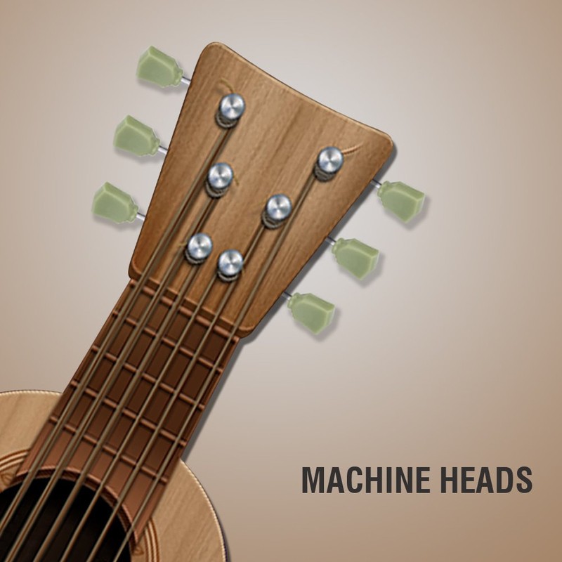 3 Pairs Tuning Key Buttons Tuning Machine Heads 3R 3L