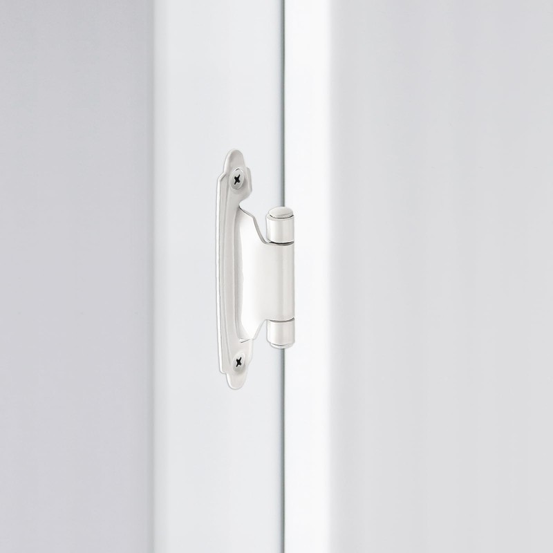 Home Expert 4 Pack (2 Pairs) White Cabinet Hinges for