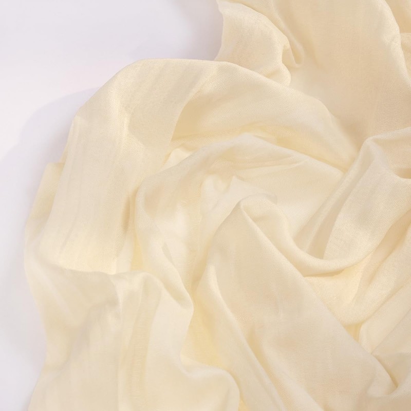 DeZerlor Beige Cheesecloth Table Runner 1 Pack Summer Boho Runner