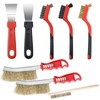 8 Piece Copper Coated Wire Brush Set, Stainless Steel Carbon