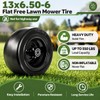 2PCS 13x6.50-6 Flat Free Front Zero Turn Lawn Mower Tires,