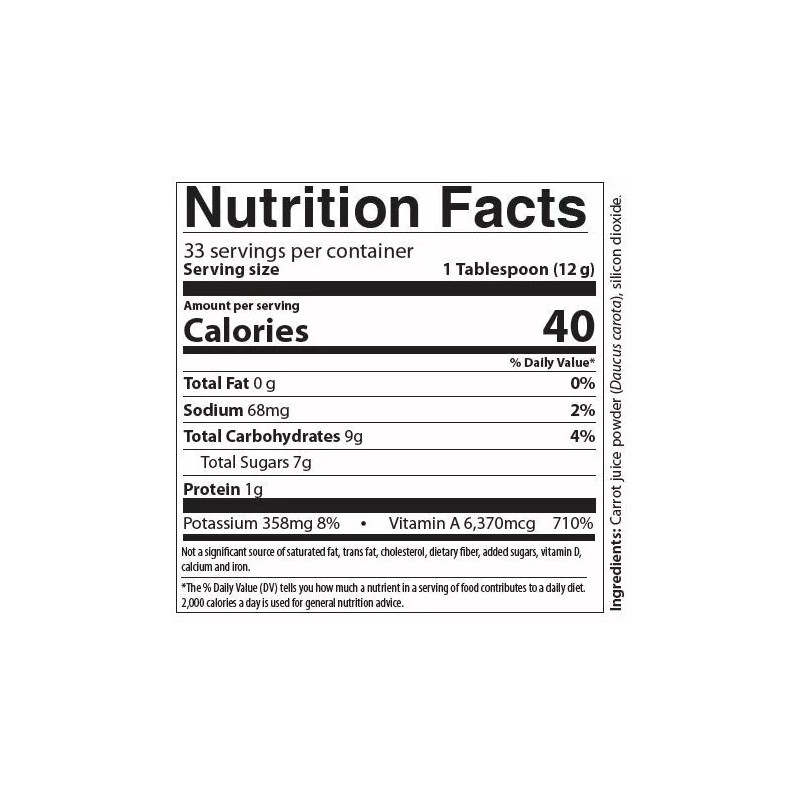 AIM Just Carrots 14.1oz Powder = 22lbs. of Carrots