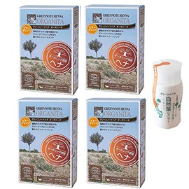 Set of 4 Green Note Henna Organita Bitter Orange 3.5 oz (100 g) + [Bonus] Green Note Natural Leaf Shampoo 1.1 fl oz (30 ml) Size