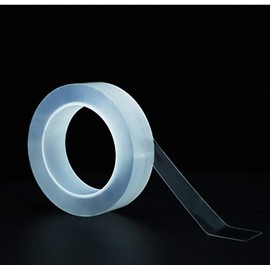 Becho 5M/16.4"(L) Nano Double Sided Adhesive Tape Heavy Duty Washable Seamless Traceless Removable Reusable Transparent/Clear Gel fot Paste Items Household 3CM/1.18"(W)