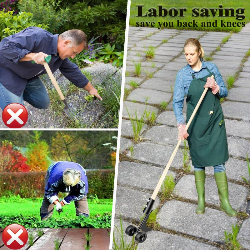 Weed Puller Tool, Weed Puller，Adjustable Weeding Cleaning Tool for Garden