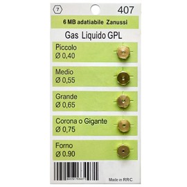 Set of 5 Gas Nozzles Brass 6MB GPL for Gas Stove and Gas Cooker for Star - ONIX TECH